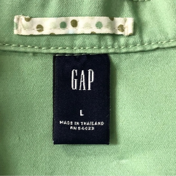VINTAGE - GAP - 100% Cotton Spring Green Mid-Length Utility Trench Coat - Size L - Picture 3 of 6